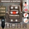 Dual Motor Power Lift Recliner Chair with Heat Massage, Genuine Leather Infinite Position Recliner with USB Ports for Elderly-3irtyhousy - 2 of 4
