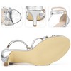 BLISSFUL STEP Polyurethane Women's Ankle Strap Open Toe Slingback Sandals - 3 of 3