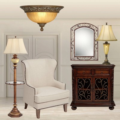 Eden Park French Bronze 40" Rectangular Beveled Wall Mirror