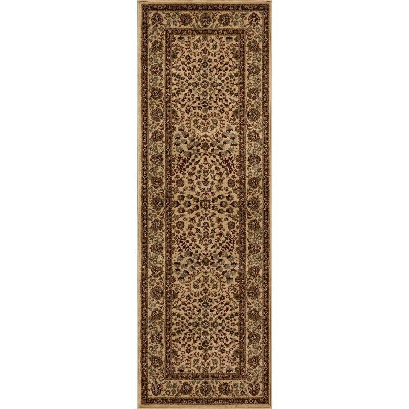 Traditional Floral Medallion Ornamental Indoor Runner Area Rug by Blue Nile Mills, 1 of 5