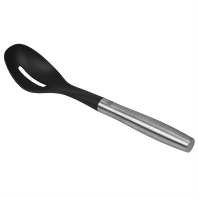 Home Basics Mesa Collection Scratch-Resistant Nylon Slotted Spoon, Black