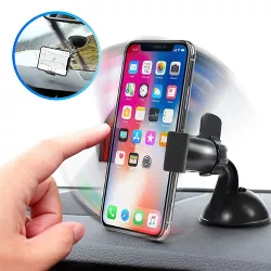 Insten 360° Swivel Cell Phone Holder Universal Mount for Car Dashboard Windshield Compatible with iPhone 12/12 Pro Max/11, Samsung Galaxy Android