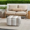 Sorra Home Subrella Bean Fabric Outdoor Patio Pouf - 2 of 4