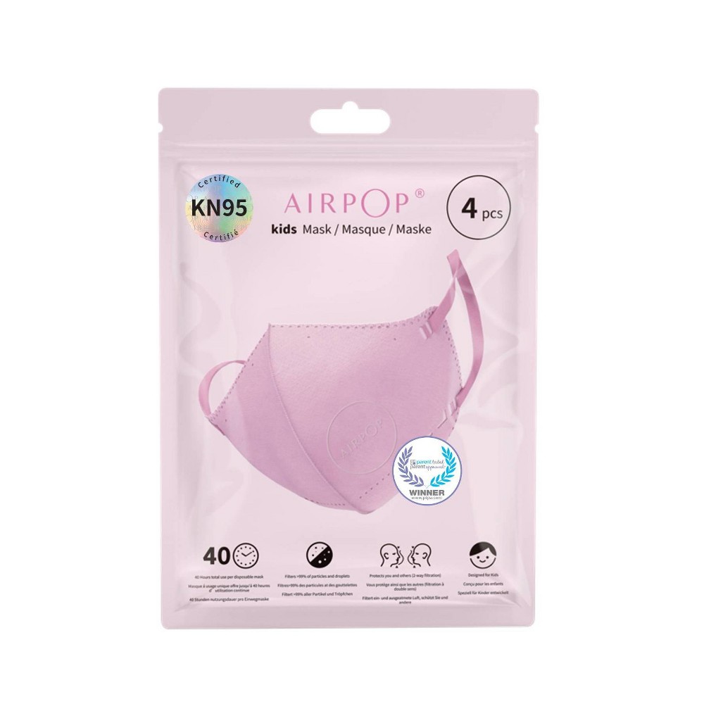 AirPOP Kids KN95 Mask 4pcs - Pink