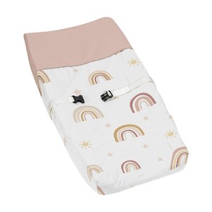 Sweet Jojo Designs Girl Changing Pad Cover Boho Rainbow Collection - 1 of 4