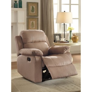 Microfiber Recliner with Pillow Top Arm, Memory Foam Seating and Manual Handle - 1 of 4