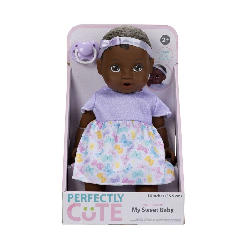 Perfectly Cute 14&#34; Girl Baby Doll - Black Hair, Brown Eyes, 3 of 8
