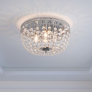Maxax 15" Black/Chorme Crystal Flush Mount Ceiling Light - 1 of 4