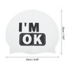 Unique Bargains Silicone Waterproof Letter Swimming Cap 1 Pc - 4 of 4