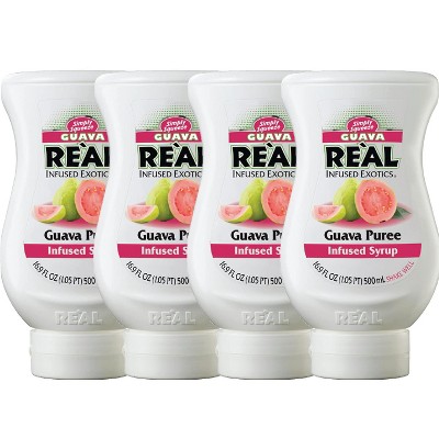 Reàl Infused Exotics Simply Squeeze 4 Pack Guava Puree Infused Syrup 16 ...