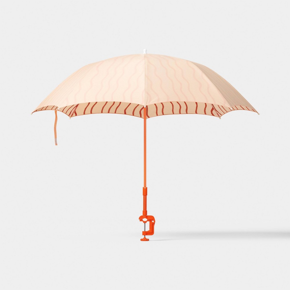 4' Round Clamp Beach Umbrella Cream/Orange - Room Essentials™