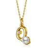 Personalized 14K Gold Plated Initial Pearl Pendant Necklace for all ages: A Charming gold Elegant Keepsake Gift - 3 of 3