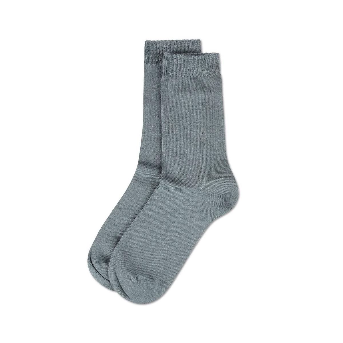Memoi Women's Flat-Knit Bamboo Blend Crew Socks - thumbnail 8