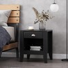 Lyngins Contemporary Faux Wood Nightstand, Side Table with Drawer & Open Cubby, End Table for Living Room, Small Table with Smooth Finish - 3 of 4