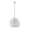 Livex Lighting Chantily 3 - Light Pendant in  White/Brushed Nickel - 3 of 4