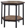 VYNXARIA Hexagon End Table in Brown - Unique and Stylish Accent Table for Living Room, Bedroom, or Office Decor - 3 of 4