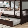 Sapphtopaz Full Over Full Bunk Bed with Trundle for Bedroom,Bunk Beds with Ladder and Guardrails,Convertible to 2 Beds Frame for Kids and Adults - 3 of 4