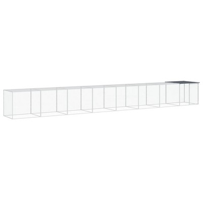 vidaXL Chicken Cage Anthracite Galvanized Steel Large Durable
