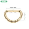 Unique Bargains Durable Multipurpose Iron Non-Welded Dee Rings Metal Buckle for Purse 20 Pcs - 3 of 4