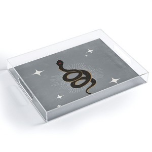 Heather Dutton Slither Gray 15.5" x 12" Acrylic Tray - Deny Designs - 1 of 4