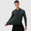 Anna-Kaci Active Men's Long Sleeve Quarter Zip Top with Athletic Fit and Raglan Sleeves for Training or Casual Wear - 3 of 4