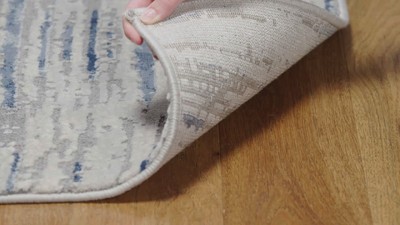 Abstract Elegance 4' x 6' Hand-Knotted Grey Synthetic Area Rug