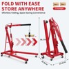 2-Ton Folding Engine Hoist 4400 Lb Capacity Hydraulic Shop Crane W/ Telescoping Boom 6 Wheels for Automotive Repair - 4 of 4