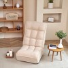 GDFStudio Lucan Modern Upholstered Tufted Adjustable Backrest  Chair with Ottoman - 2 of 4
