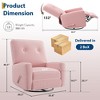 Recliner Chairs, Glider Recliner Nursery Chair for Adults, 360° Swivel Glider Rocking Chair for Living Room, Bedroom, Office - 2 of 4