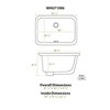 ALFI  Isabella Plus Collection 21 inch Rectangular Undermount basin with overflow and rear center drain - 3 of 4