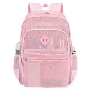 Boersma Mesh Backpack Heavy Duty, See Through Transparent School Bookbag, Durable Net Backpack for Swimming, Beach, Sports, Work, Gym, and Travel - 1 of 4