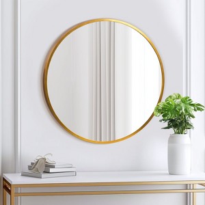 Dovelina Round Mirror Metal Framed Decorative Wall Mirror - 1 of 4