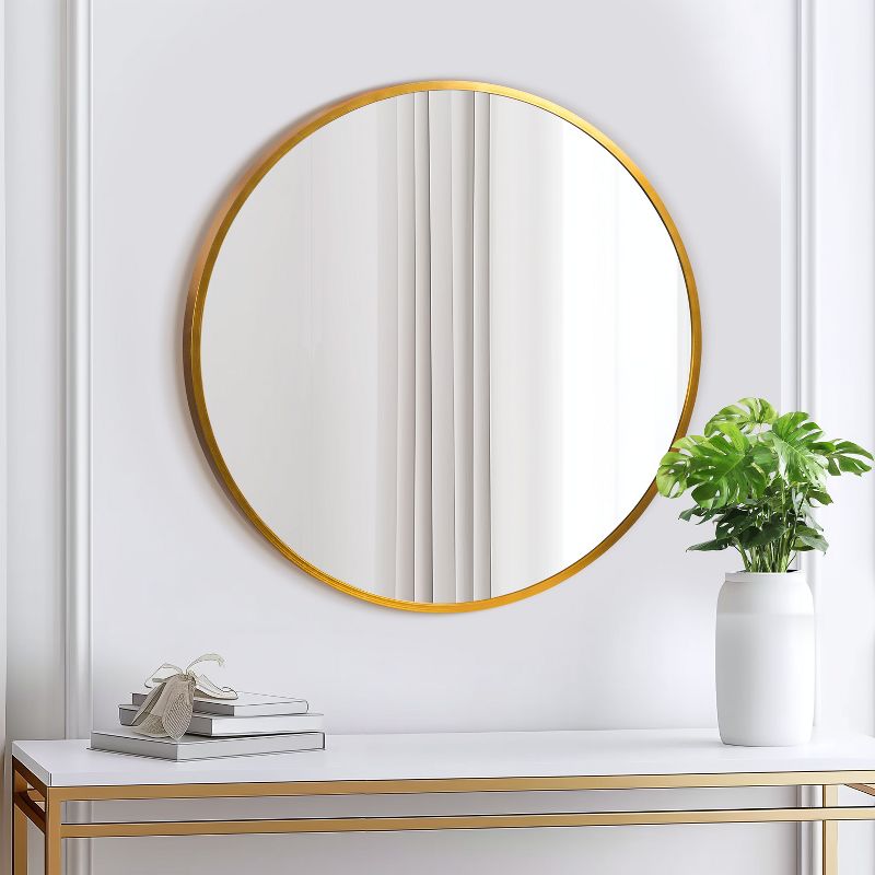 Neutypechic Round Mirror Metal Framed Decorative Wall Mirror, 1 of 9