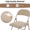 SKONYON 4 Pack Metal Padded Folding Chairs with Comfortable Cushion Adult Foidable Chair for Home and Office - 4 of 4