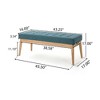 CAVINAS Tufted Ottoman Bench, Upholstered Ottoman Foot Rest, Rectangular Bedroom End Bench, Button-Tufted Entryway Padded Footstool - 2 of 4