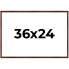 PosterPalooza | Classic Modern Brown Picture Frame - UV Acrylic, Backing Board, Hanging Hardware Included - 2 of 4