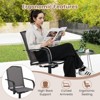 Tangkula Patio Swivel Chairs Set of 2 w/ High Back & Round Metal Base for Backyard - 4 of 4