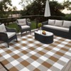 Outdoor Rug Patio Rug Waterproof Plastic Straw Rug Modern Plaid Throw Carpet UV-Resistant Reversible Mat for Camping RV Deck Porch Picnic Balcony - 4 of 4