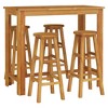 vidaXL 5 Piece Patio Bar Set Solid Wood Acacia - 3 of 4