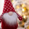 NAYSAYE Party Decoration and Accessories Fabric Gnome Table Sitters Set for Holiday Home Display, White and Red, 5.7"*3"*13.8" - 2 of 4