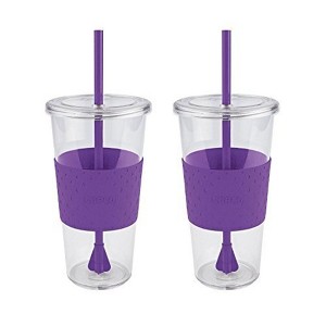 Copco Sierra 2-Pack 24 Ounce Iced Beverage Tumbler Cup with Straw & Spill Resistant Lid, BPA Free - 1 of 4
