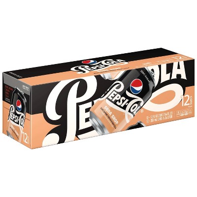 Pepsi Soda Shop Zero Sugar Cream Soda Cola - 12pk/12 fl oz Cans