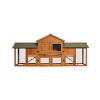 LAOTIES 79" Extra Large Bunny Hutch with 2 Removable Runs,Wooden Rabbit Cage with Waterproof Roof And Pull-Out Tray for Small Animals - 3 of 4