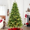 Artificial Trees Christmas PE and PVC christmas Tree With White LED Lights,Prelit Christmas Tree with 850 Branch Tips,Metal Stand-Maison Boucle - 2 of 4