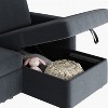Yaheetech Convertible L-Shaped Sofa Bed with Chaise & USB & Type-C Ports - 4 of 4