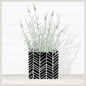 Amanti Art Lavender Blossom In Modern Pot I by Janice Gaynor Canvas Wall Art Print Framed 30 x 30-in. - 1 of 4