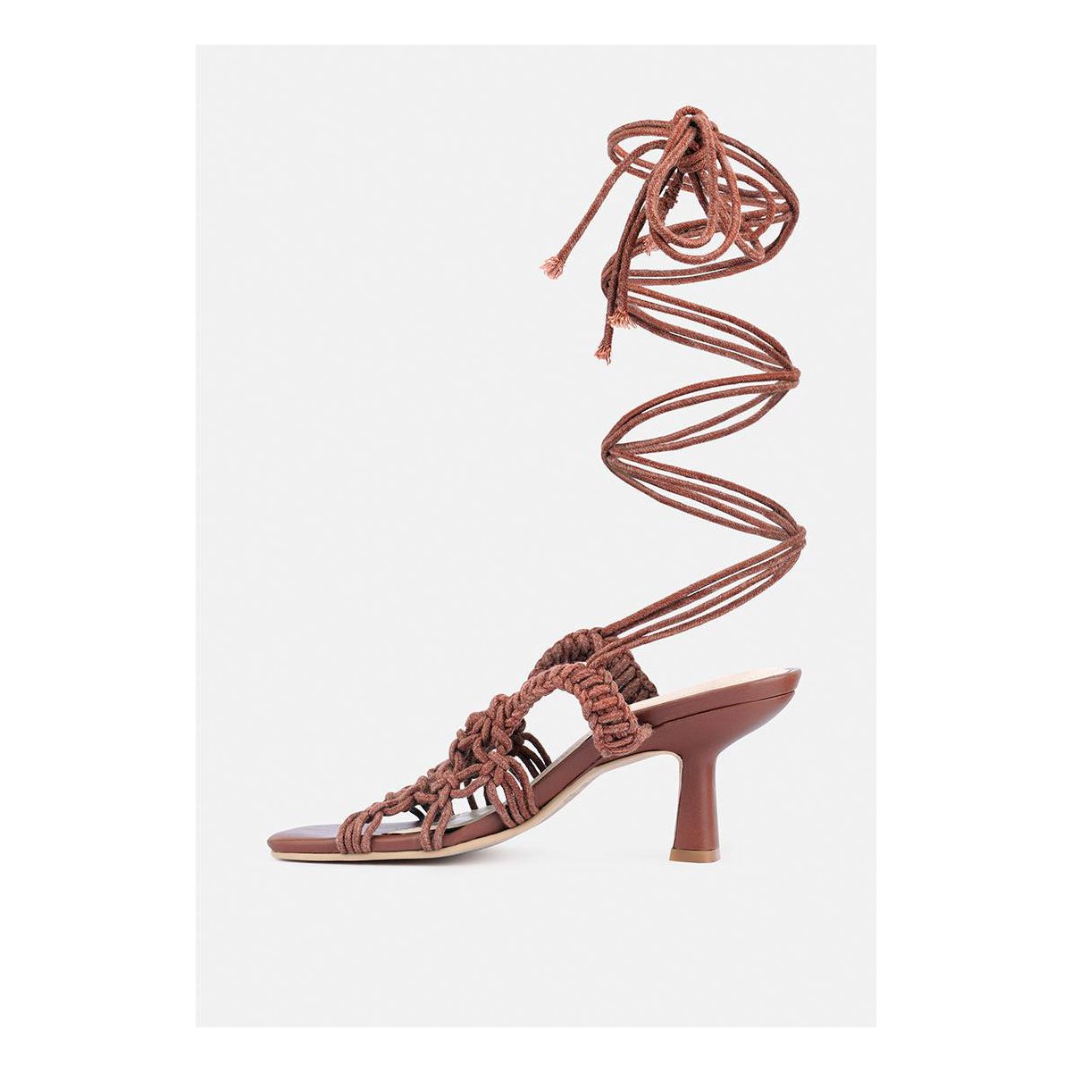 Женские сандалии Rag & Co Womens Beroe Braided Handcrafted Lace Up Sandal 8 — фото 5