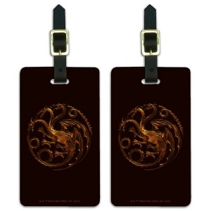 House Of The Dragon Bronze Targaryen Sigil Luggage ID Tags Set of 2 - 1 of 4