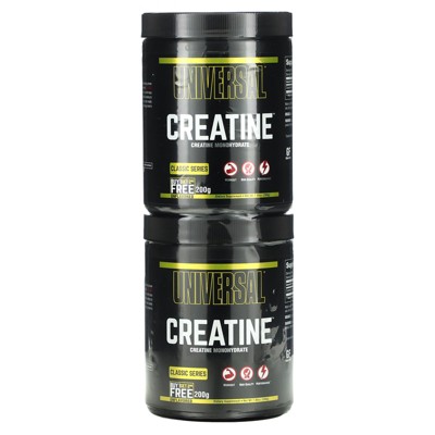 Universal U Creatine Monohydrate, Unflavored, 2 Bottles, 7.05 oz (200 g) Each