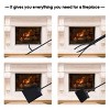 Tangkula Robust 5pc Steel Fire Place Tool set Fireplace Tools Set Stand Hearth Accessories - 4 of 4